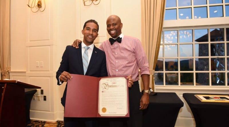 Pictured left to right: Richard Thomas, Mayor of Mt. Vernon, NY and Wendell Haskins, Director of Sports & Entertainment relations at the PGA of America