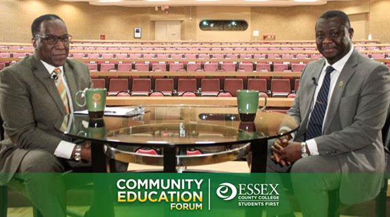 ECC Community Education Forum Alfred Bundy with ECC President Dr. Boakye and Grammy Winner Nat Adderley