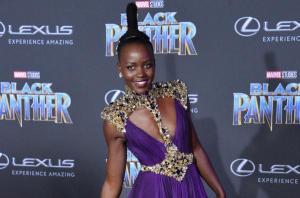 Lupita-Nyongo-wears-warrior-inspired-gown-to-Black-Panther-premiere
